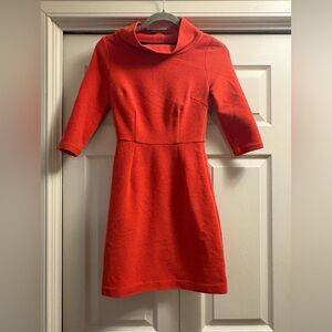 Boden Ribbed Cotton Blend Zoe Ponte Cocktail Dress in Red in size 2 Petite
